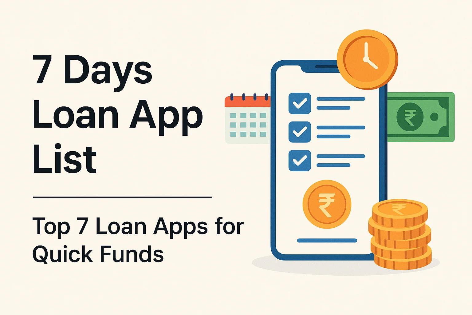 Infographic summarising the 7 days loan app list in India